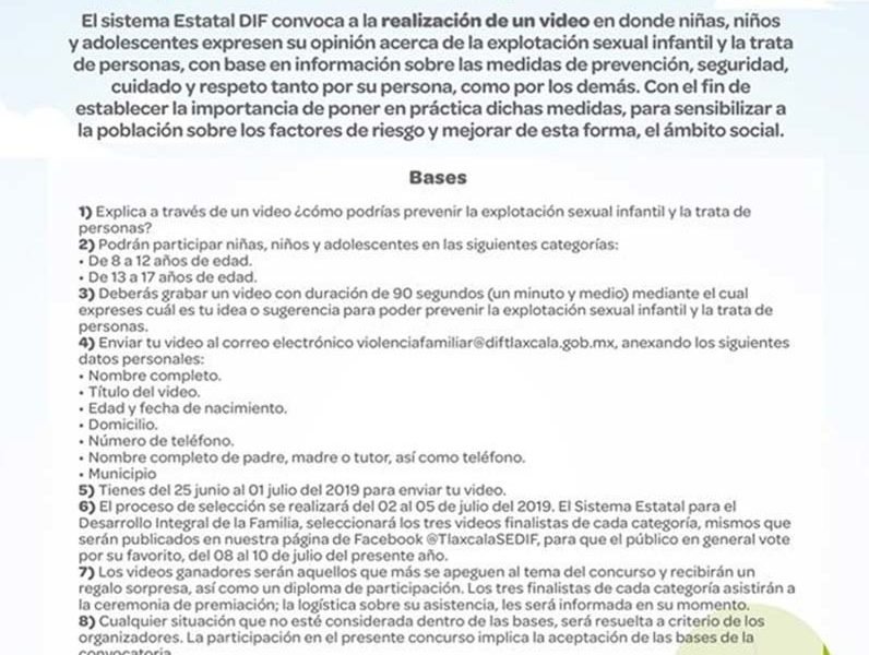 Convocan a participar en el Concurso de video sobre prevención de la Trata de Personas