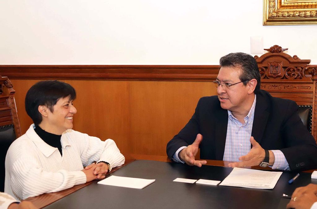 Acuerdan Marco Mena y directora de Conagua inversión en obras y saneamiento para Tlaxcala