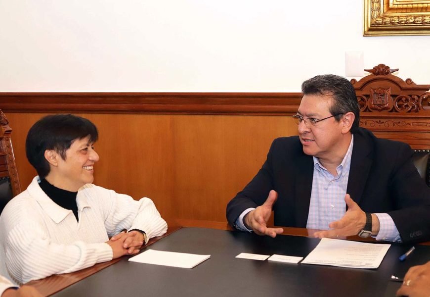 Acuerdan Marco Mena y directora de Conagua inversión en obras y saneamiento para Tlaxcala