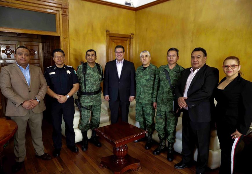 Marco Mena se reúne con Comandante de la Sexta Coordinación Territorial de la Guardia Nacional Marco Mena se reúne con Comandante de la Sexta Coordinación Territorial de la Guardia Nacional