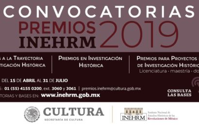 Premios INEHRM 2019 entregará este año 18 estímulos económicos