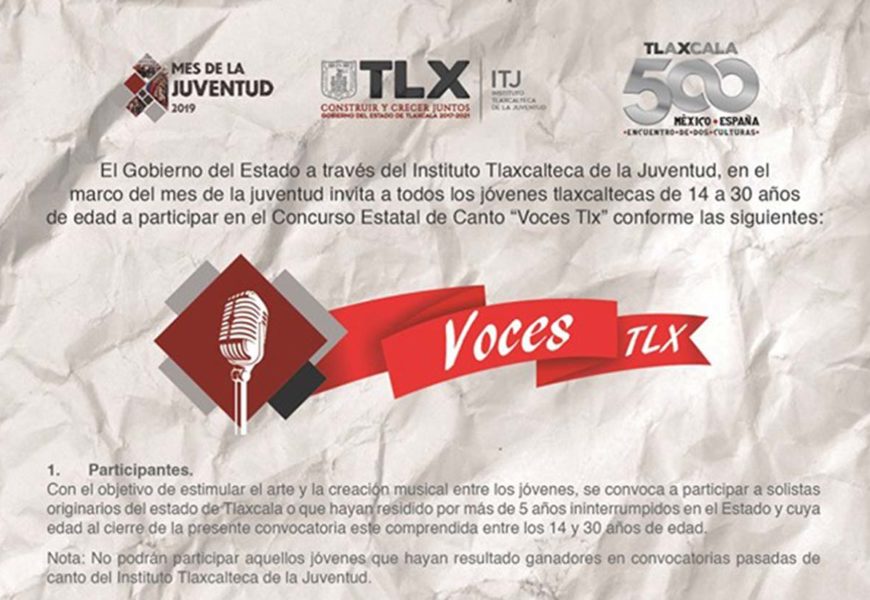 Convocan a concurso estatal de canto “Voces TLX”