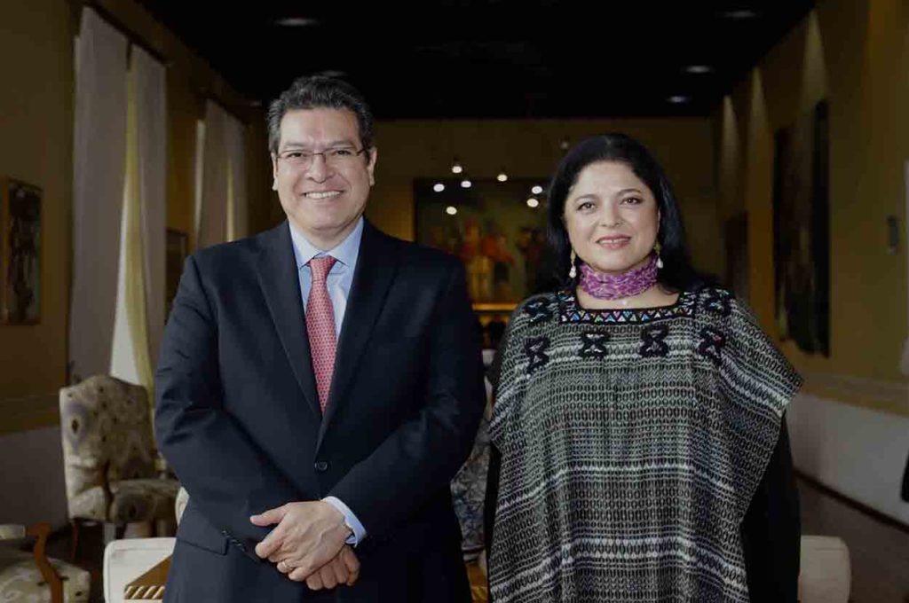 El Gobernador del estado Marco Antonio Mena Rodríguez y la Secretaria Federal de Cultura Alejandra Frausto Guerrero presentaron el programa de axtividades como parte de la extensión del 47 Festival Internacional Cervantino.