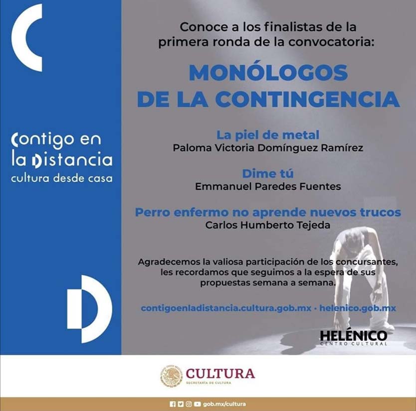Creador tlaxcalteca, finalista de la iniciativa “Monólogos de la contingencia” de la Secretaría de Cultura