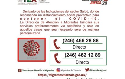 Brinda DAM asesoría telefónica a migrantes y sus familias durante emergencia sanitaria