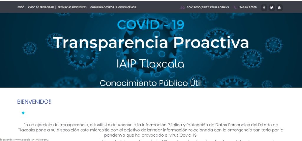Habilitó IAIP micrositios sobre cuidado de datos personales por COVID-19