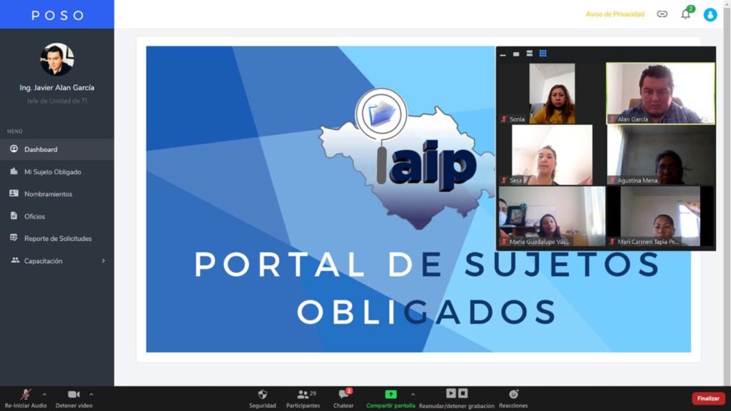 IAIP realiza Webinar en materia de Funcionalidad del POSO