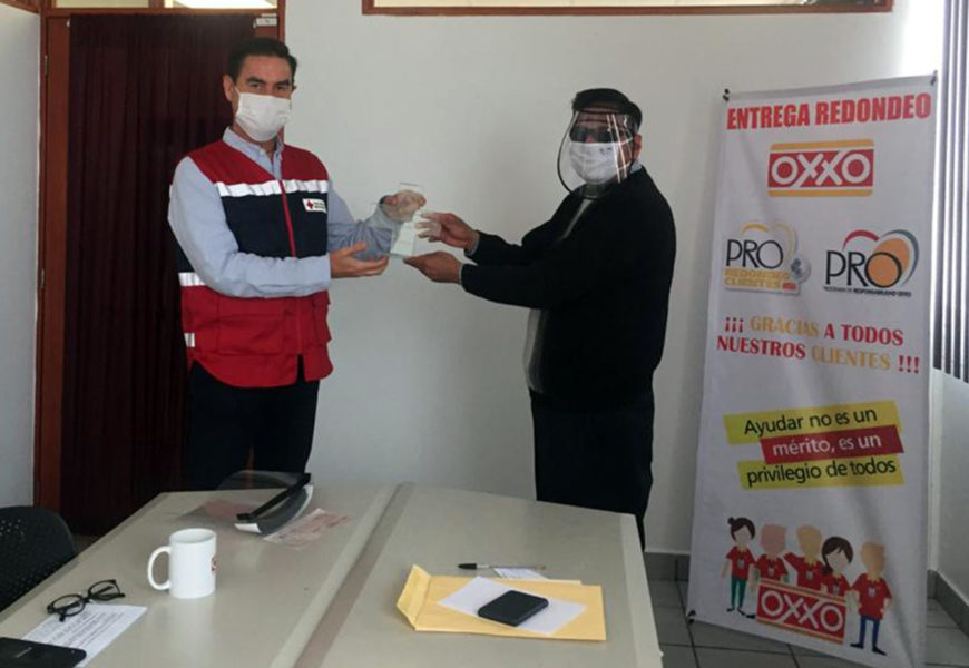 Con redondeo de Oxxo, Cruz Roja en Tlaxcala recibe donativo
