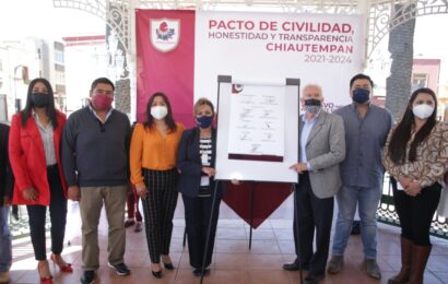 Atestigua Lorena Cuellar Pacto de Civilidad de Cabildo electo de Chiautempan