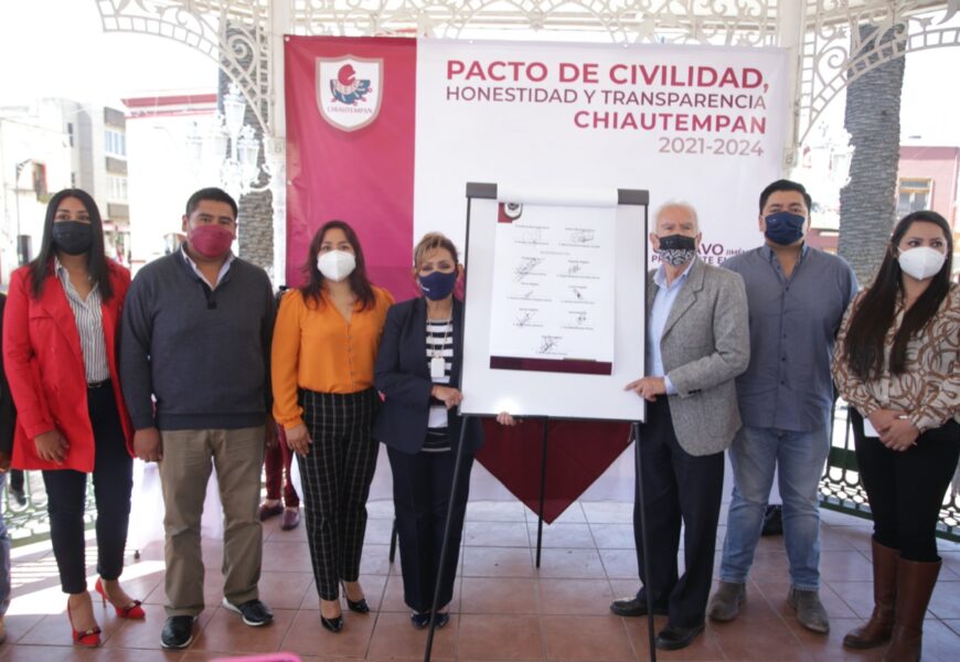 Atestigua Lorena Cuellar Pacto de Civilidad de Cabildo electo de Chiautempan