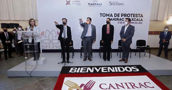 Rinde protesta Javier Zamora Ríos como presidente de Canirac Tlaxcala