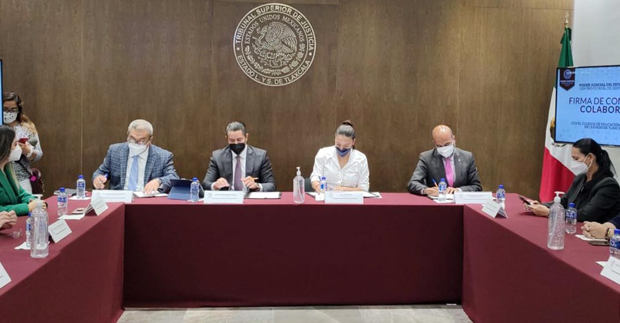 Conalep Tlaxcala establece el primer convenio de colaboración con el Poder Judicial en el país