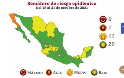 Coloca Secretaría de Salud federal a Tlaxcala en semáforo epidemiológico verde