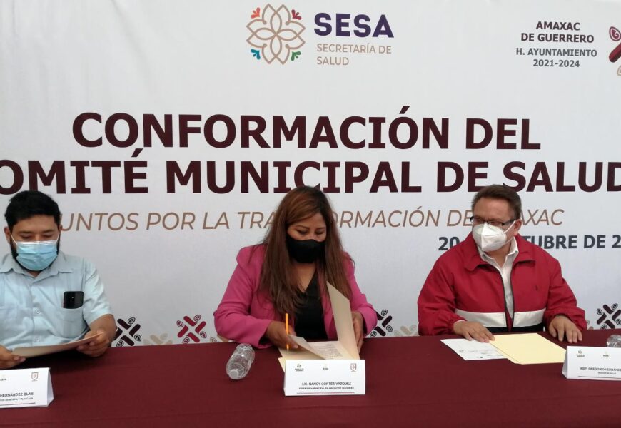 Se constituye el Comité Municipal de Salud en Amaxac de Guerrero