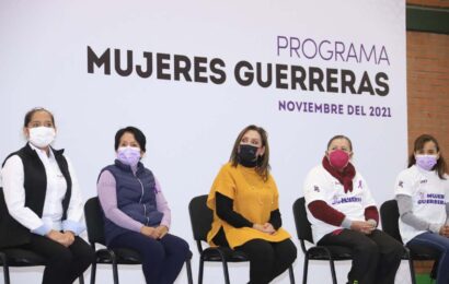 Encabezó Lorena Cuéllar programa «Mujeres guerreras» en Huamantla