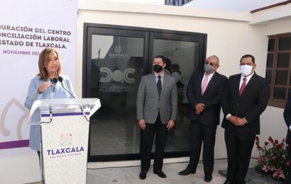 Inaugura Lorena Cuéllar Cisneros Centro de Conciliación Laboral del Estado de Tlaxcala