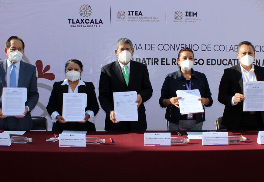 Firman ITEA e IEM convenio para abatir rezago educativo en mujeres