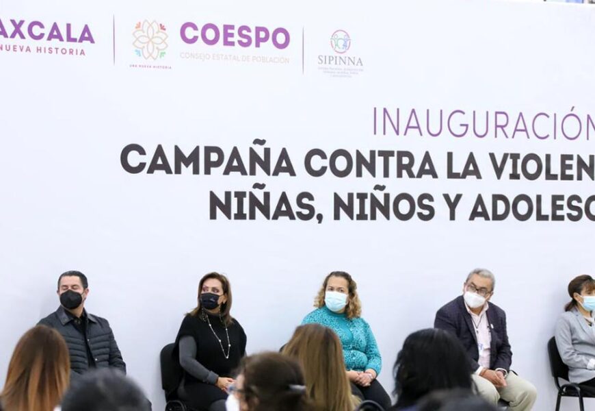 Inaugura gobernadora Lorena Cuéllar campaña contra la violencia de niñas, niños y adolescentes en Huamantla