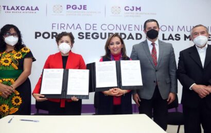 Encabezó Lorena Cuéllar firma de convenio con municipios por la seguridad de las mujeres