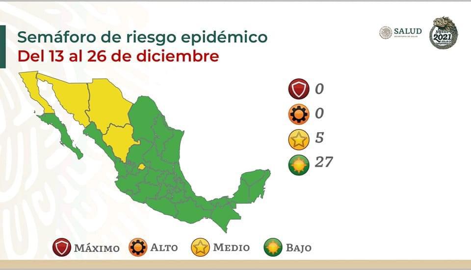 Sigue Tlaxcala en Semáforo Epidemiológico Verde