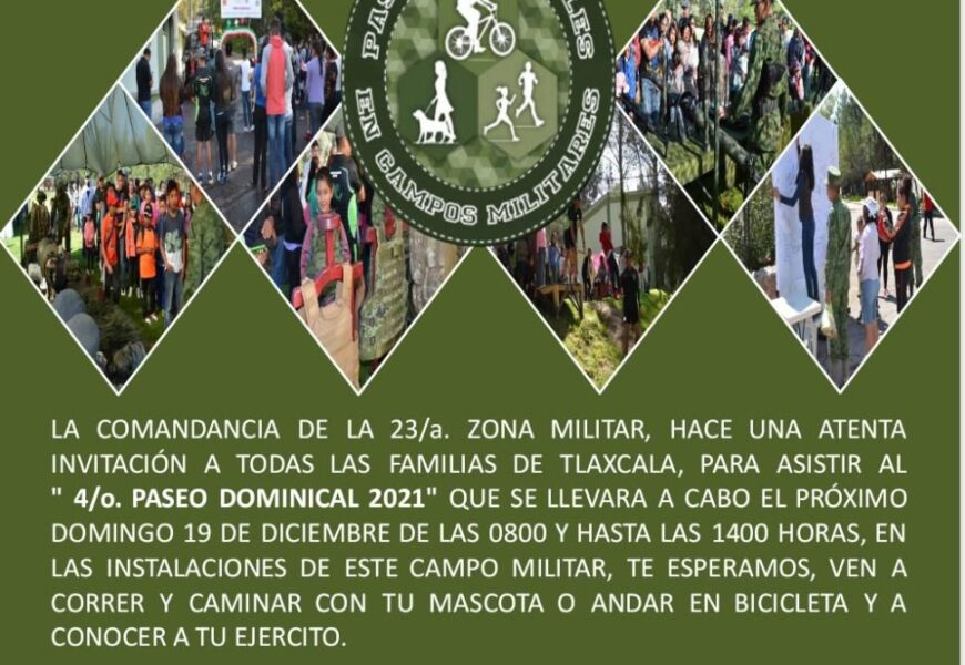 La 23 zona militar invita al cuarto paseo dominical 2021