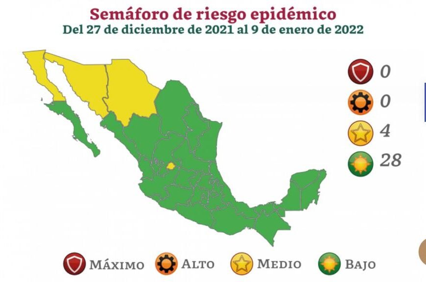Tlaxcala iniciará año con semáforo epidemiológico verde
