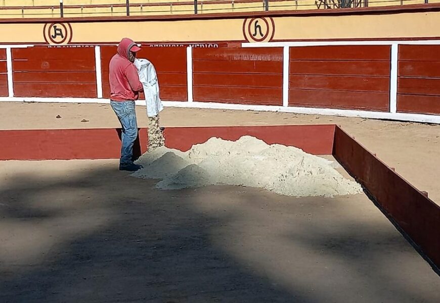 En marcha, la instalación de infraestructura deportiva para el challenge de voleibol en Tlaxcala