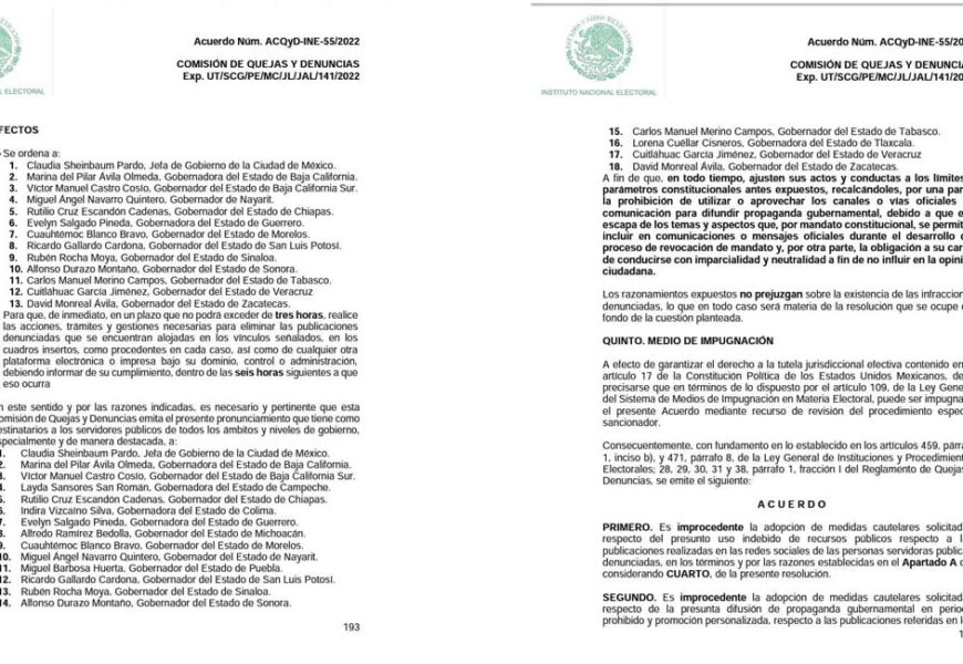Declara INE improcedentes medidas cautelares a gobernadora de Tlaxcala