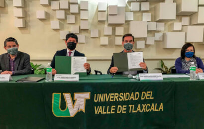 Signan acuerdo de colaboración con la Universidad del Valle de Tlaxcala