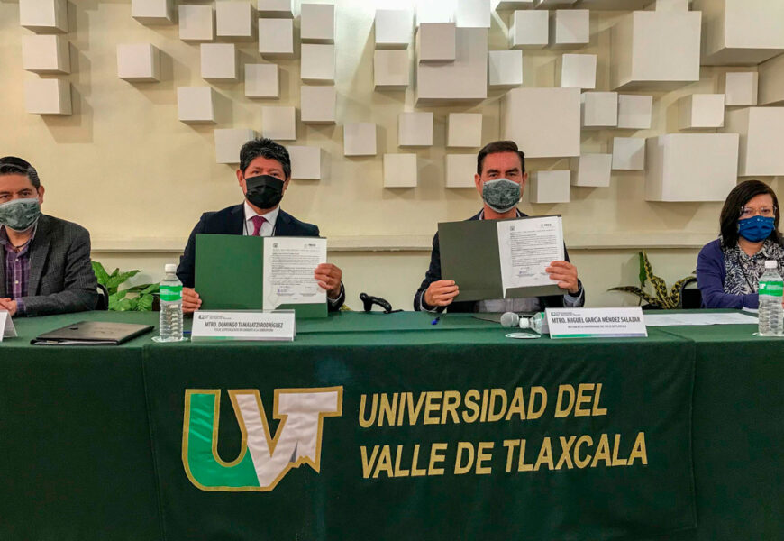 Signan acuerdo de colaboración con la Universidad del Valle de Tlaxcala