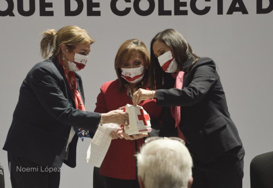 Encabeza gobernadora arranque de colecta de la cruz roja mexicana en Tlaxcala