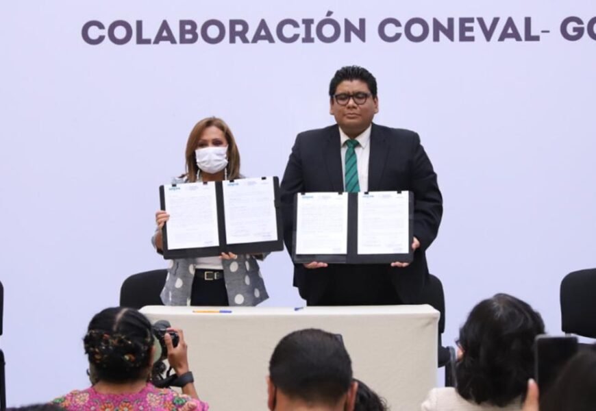 Firman convenio de colaboración gobierno del estado y CONEVAL