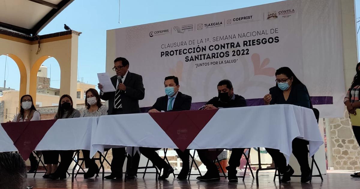 Clausuran Primera semana de protección contra riesgos sanitarios en Tlaxcala