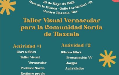Presenta Secretaría de Cultura de Tlaxcala taller para la comunidad sorda