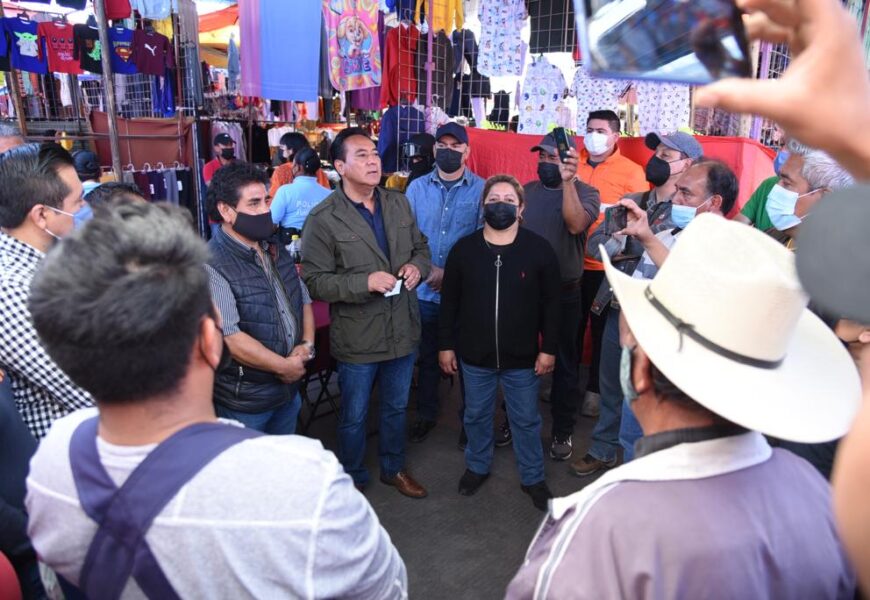 Se congratulan comerciantes del tianguis sabatino con política de seguridad del Ayuntamiento de Tlaxcala
