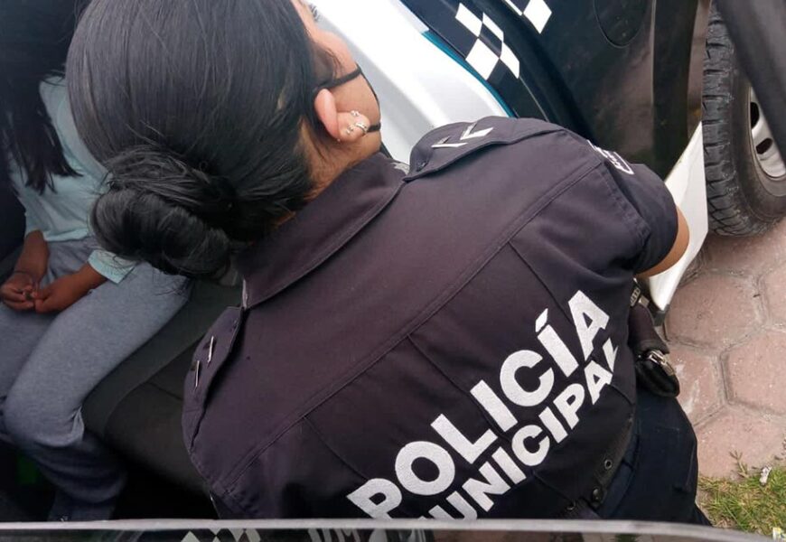 Localiza policía de Tlaxcala Capital a menor reportada como extraviada