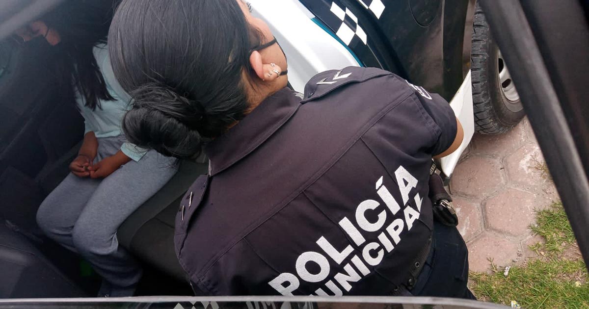 Localiza policía de Tlaxcala Capital a menor reportada como extraviada
