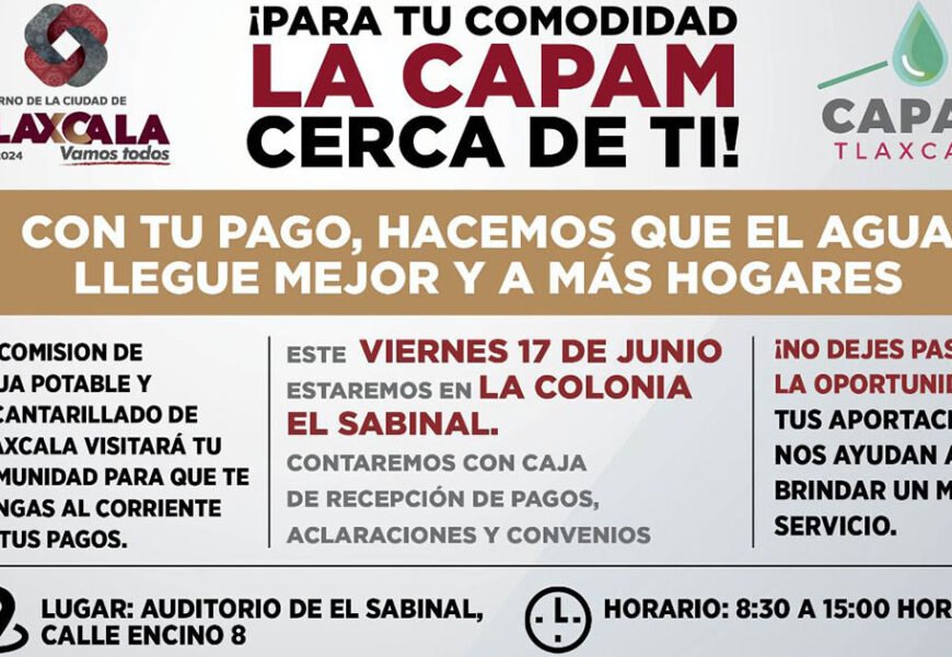 La CAPAM acerca sus servicios a las localidades de Tlaxcala Capital La CAPAM acerca sus servicios a las localidades de Tlaxcala Capital