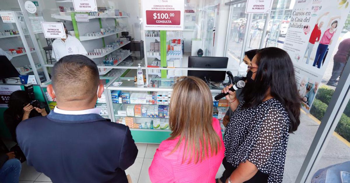 Inauguró gobernadora Lorena Cuéllar sucursal de Farmacia de Pensiones Civiles en Apetatitlán