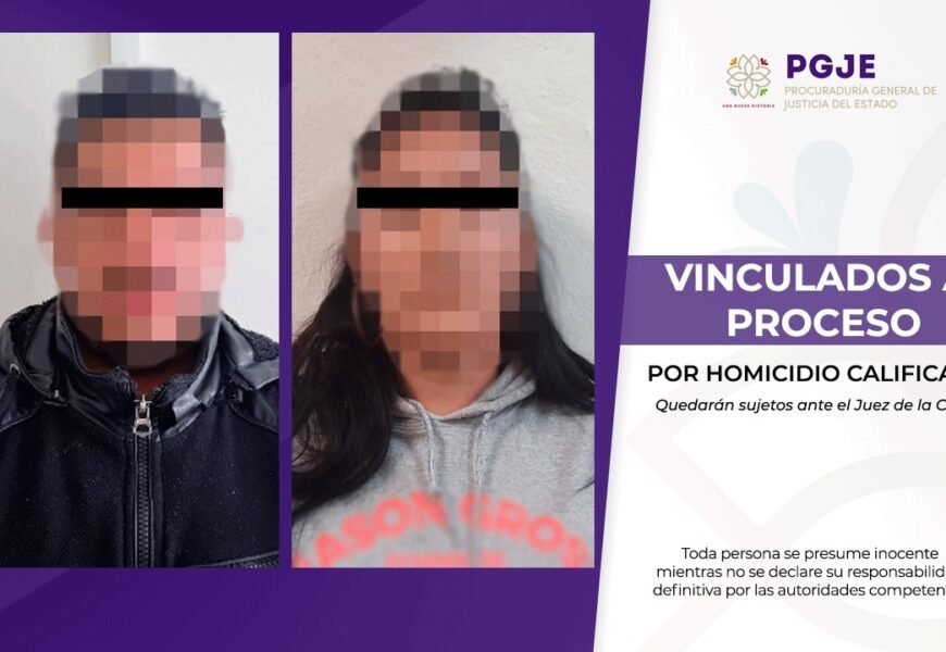 Vincula PGJE a proceso a dos personas por homicidio calificado