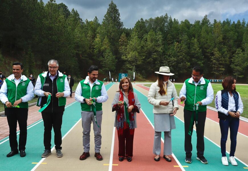 Inauguran gobierno del estado, IMSS y CONADE la pista de atletismo del centro vacacional «La Malintzi»