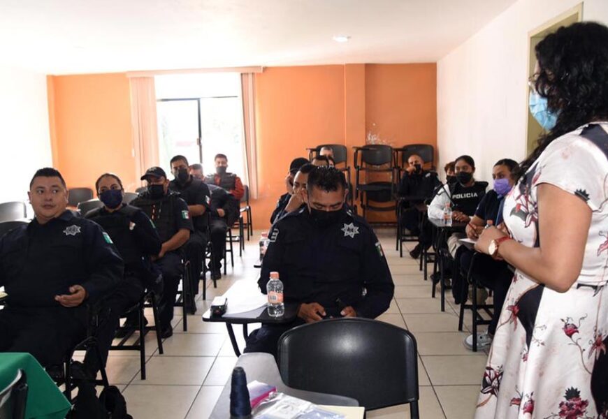 Continúan policías de Tlaxcala capital capacitándose en temas de Derechos Humanos