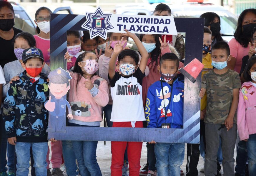 Fortalecen valores niñas y niños de Tizatlán, en curso con Policía capitalina