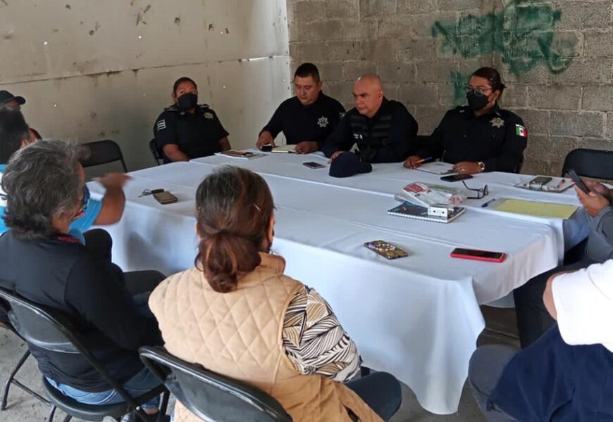 Afianzan coordinación habitantes de Acuitlapilco y Policía de Tlaxcala capital