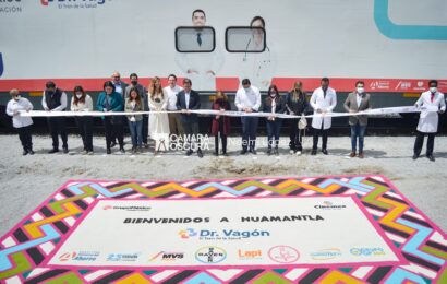 Inauguró Gobernadora Lorena Cuéllar servicios del Dr. vagón en Huamantla