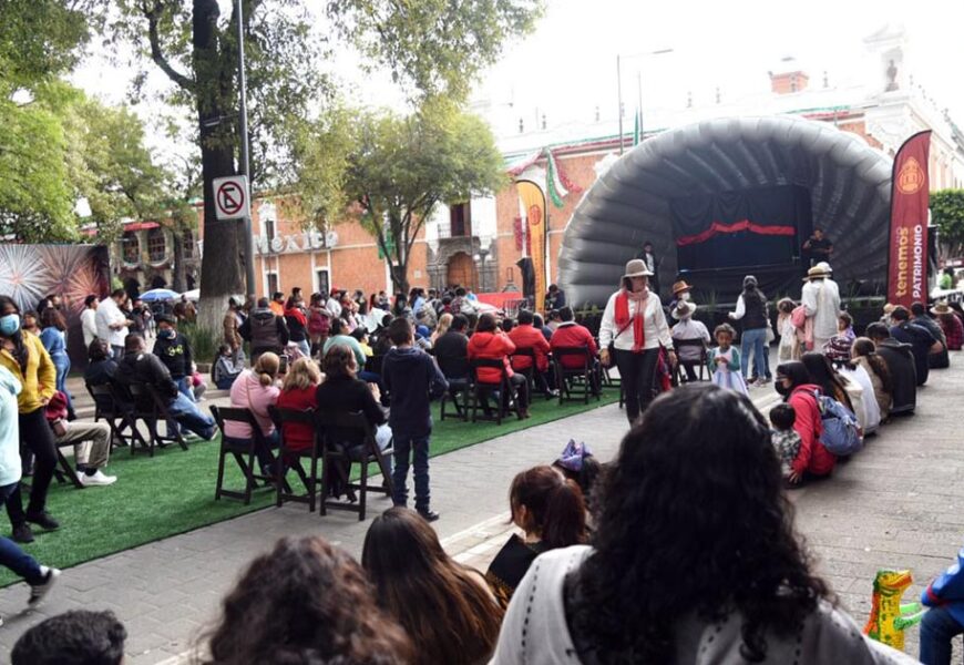 Desbordaron espectadores el centro de Tlaxcala capital en actividades de fin de semana