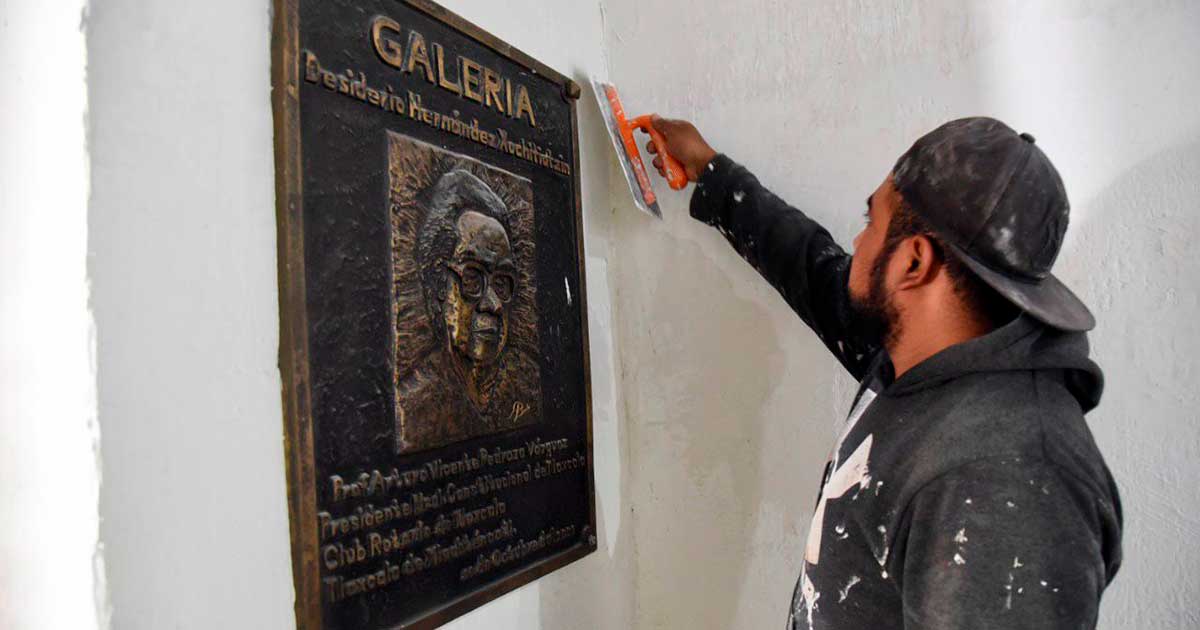 Se remodela la Galería Municipal “Desiderio Hernández Xochitiotzin” en Tlaxcala capital