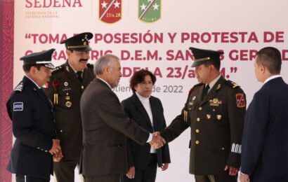 Atestiguó SEGOB toma de protesta y posesión de Santos Gerardo como nuevo mando de la 23 Zona Militar
