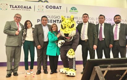 Presentan al “Tiaxca guerrero jaguar” que dará identidad al COBAT Tlaxcala