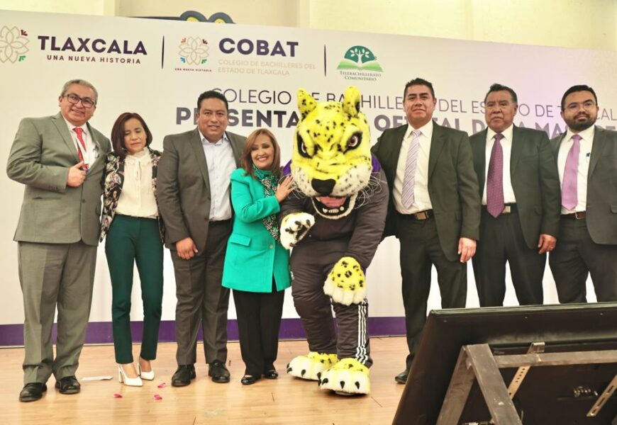 Presentan al “Tiaxca guerrero jaguar” que dará identidad al COBAT Tlaxcala